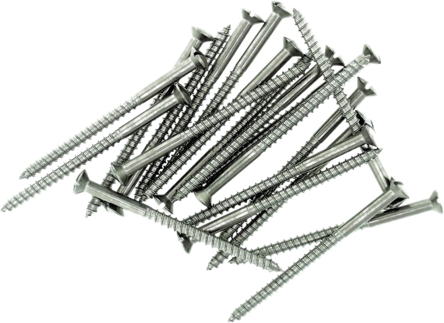 No.12 x 1.18 (5.5mm x 30mm) Slot Raised Countersunk Wood Screw - Stainless Steel (A2) (Pack of 20), 5.5x30 - A2 (20)