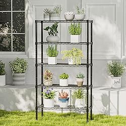 DUMOS 5 Tier Metal Wire Rack Shelf Heavy Duty