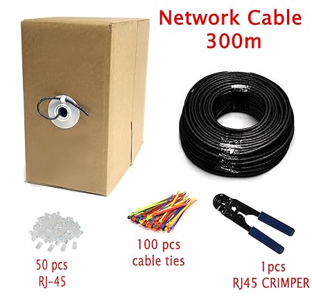MutecPower CAT5E Patchkabel 300m Außen Verwendung wasserdicht - UTP - Direct Burial Ethernet Netzwerkkabel/Ethernetcable - Mi