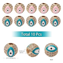 LiQunSweet 10 Pcs Charming Micro Pave Cubic
