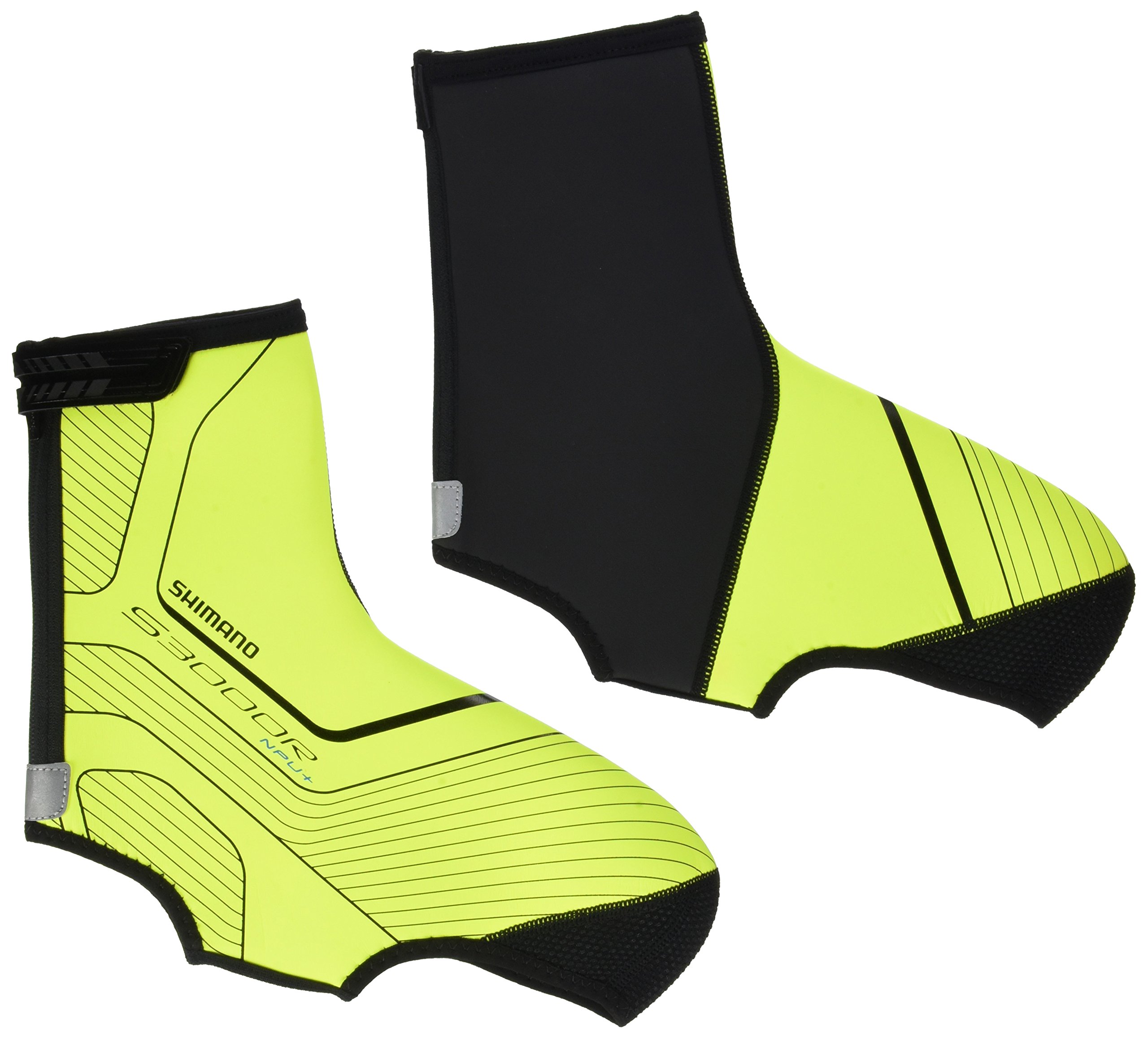 SHIMANO Overshoes Asphalt Npu+/S3000R, unisex_adult, Over Shoes, ECWFABWMS12UF4, neon yellow, L