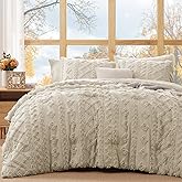 WRENSONGE Queen Size Comforter Set with Sheets - 7 Pieces Beige Tufted Bed in a Bag Queen Shabby Chic Bedding Sets with 1 Com