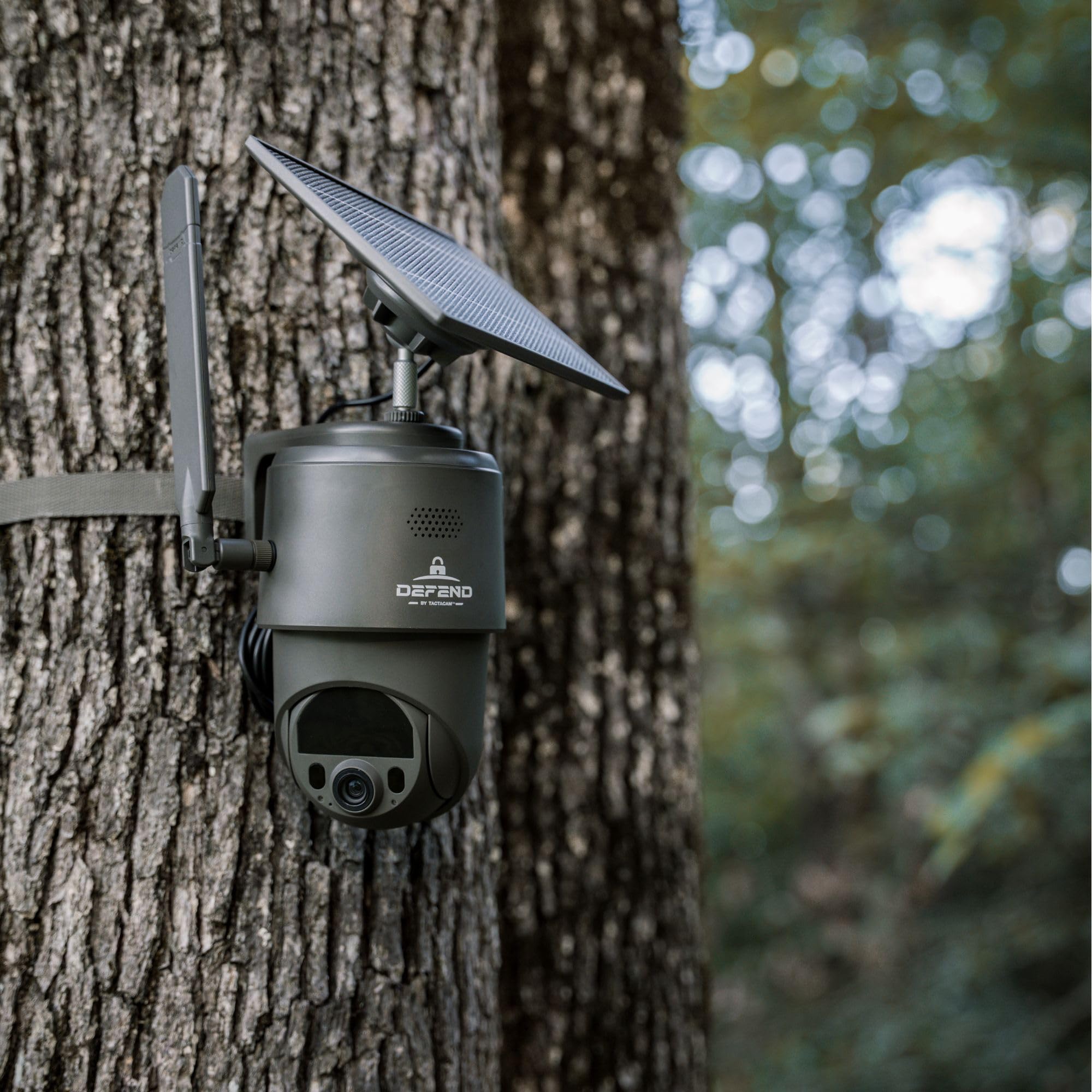TACTACAM – Defend 360 Cellular Security Camera, 4K Photos, 1080p Video, Solar + Rechargeable Battery, 360° Pan/Tilt/Zoom, LTE Cellular, Motion Alerts, Weather Resistant