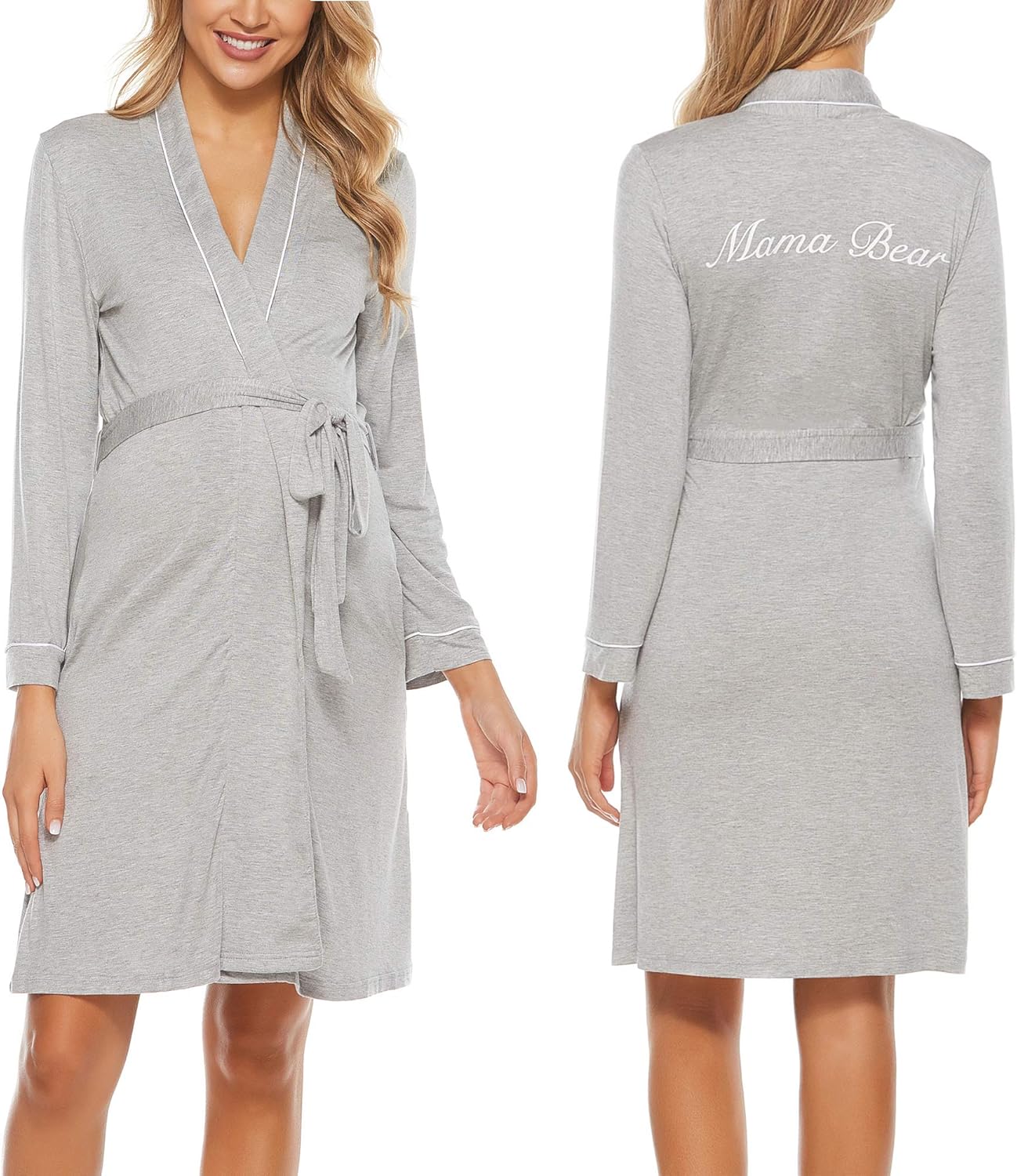 Molliya Maternity Robe Women Back Printed Pregnancy Sleepwear Hospital