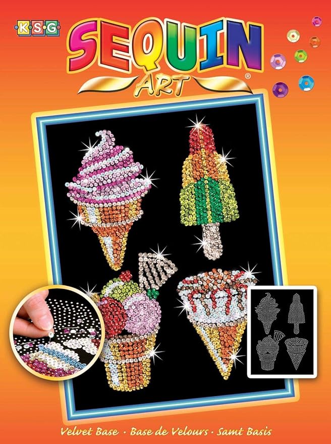Sequin Art 1504 Orange Ice Creams Craft Art Amazon.co.uk Toys & Games