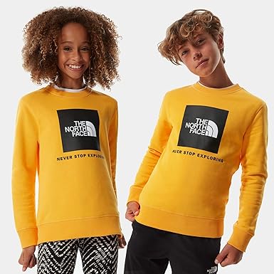yellow north face sweatshirt