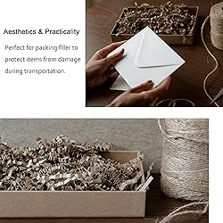 MARSROAM Brown Crinkle Cut Paper Shred 1 LB Gift