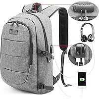 Tzowla Travel Laptop Backpack,Slim Durable Water Resistant Anti-Theft Bag with USB Charging/Headphone Port and Lock 15.6…