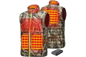 TIDEWE Men’s Heated Vest with Battery Pack, Lightweight Vest for Hunting/Hiking