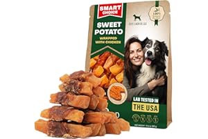 BELOVED PETS Sweet Potato Dog Treats & Chicken Jerky Wraps 10.6 Oz - Dog Food & High Protein Soft Chews for Large, Medium & Small Breeds - Natural Healthy Training Strips & Rawhide Free Snacks – Puppy Treats