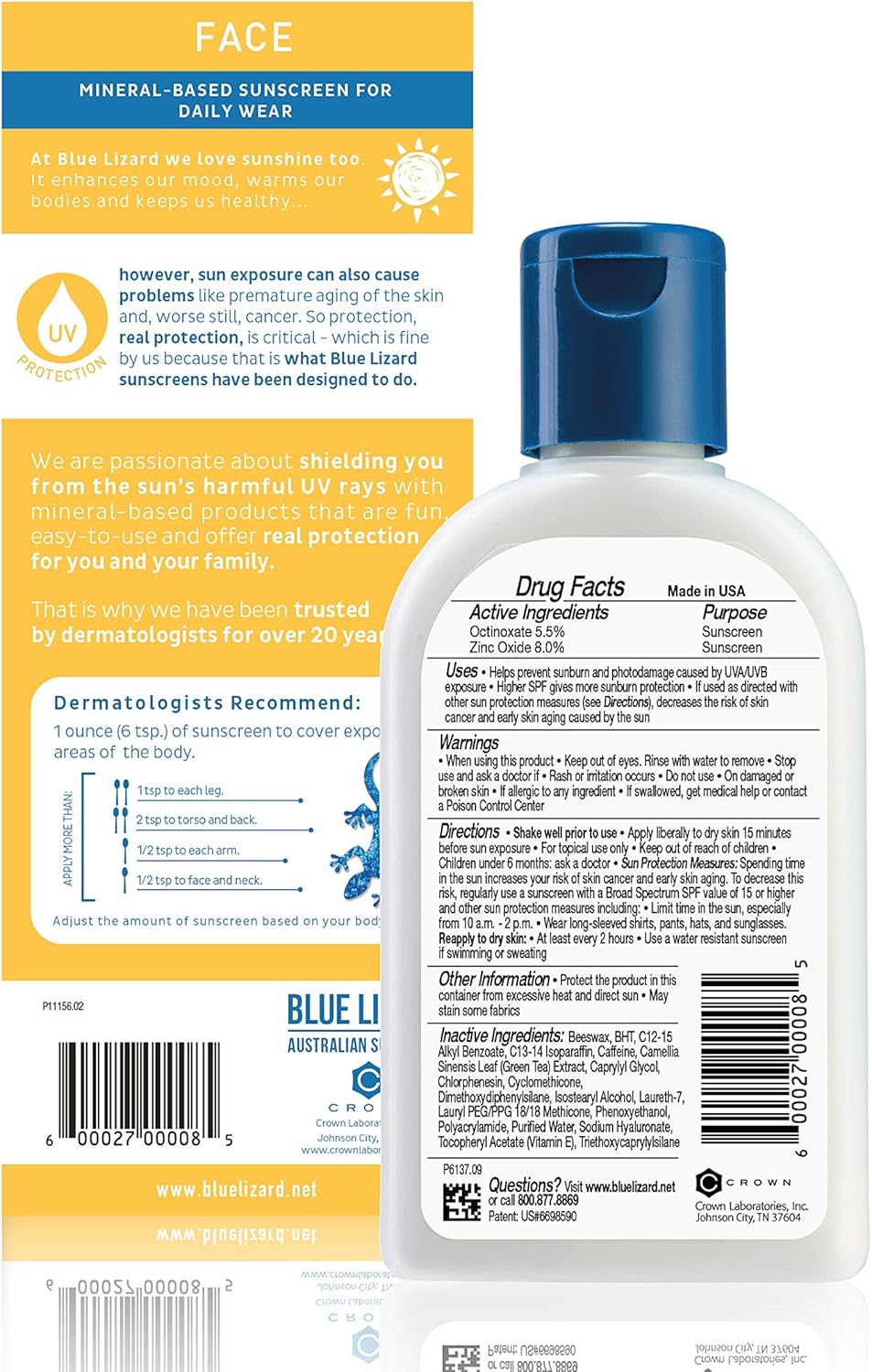 blue lizard sunscreen white cast