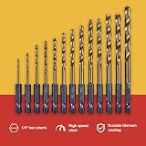 Amtech 13pc 6.25mm 1/4" HSS Titanium Drill Bit Set 1.5-6.5mm view 3