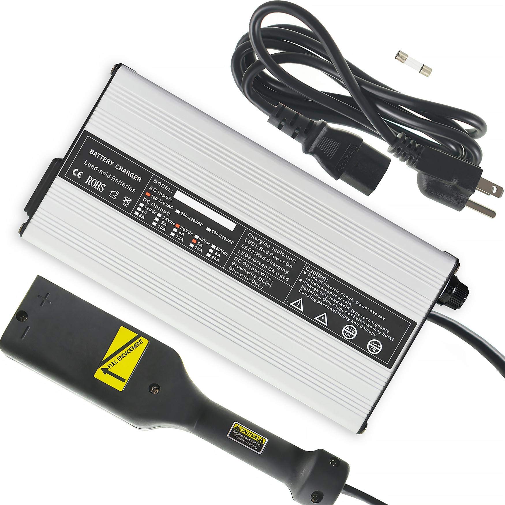 Photo 1 of WFLNHB 36 Volt 5 Amp Battery Charger Replacement for EZGO TXT Medalist Golf Cart D Style Plug