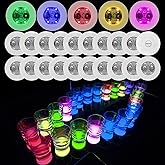 25 Pack LED Coaster for Drinks White Light Up Bar Coasters for Bottles, Glasses, Party Decor