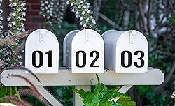 5 Sheets Mailbox Number stickers 4 Inch Waterproof