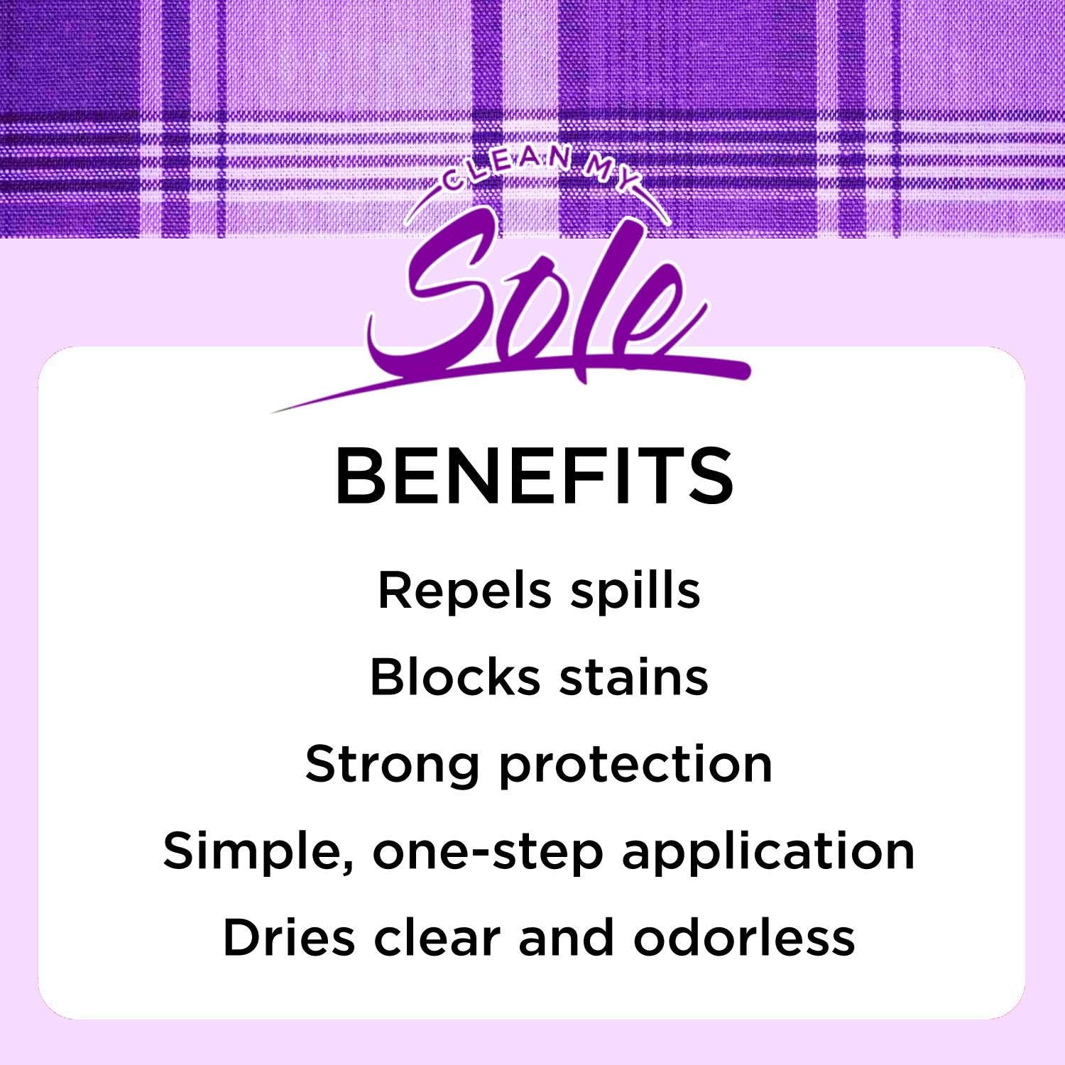 Clean My Sole Guard Waterproof Protection For Sneakers Repels Liquids & Stains On Nubuck Leather, Suede, Fabric, Canvas, Upholstery and more 7.5 Oz: Shoes