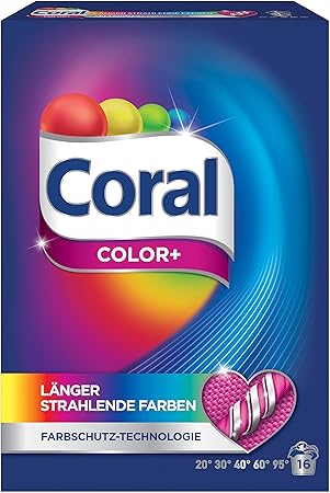 Coral Pulver Color+ Vollwaschmittel 32 WL 2er Pack (2 x 16 WL)