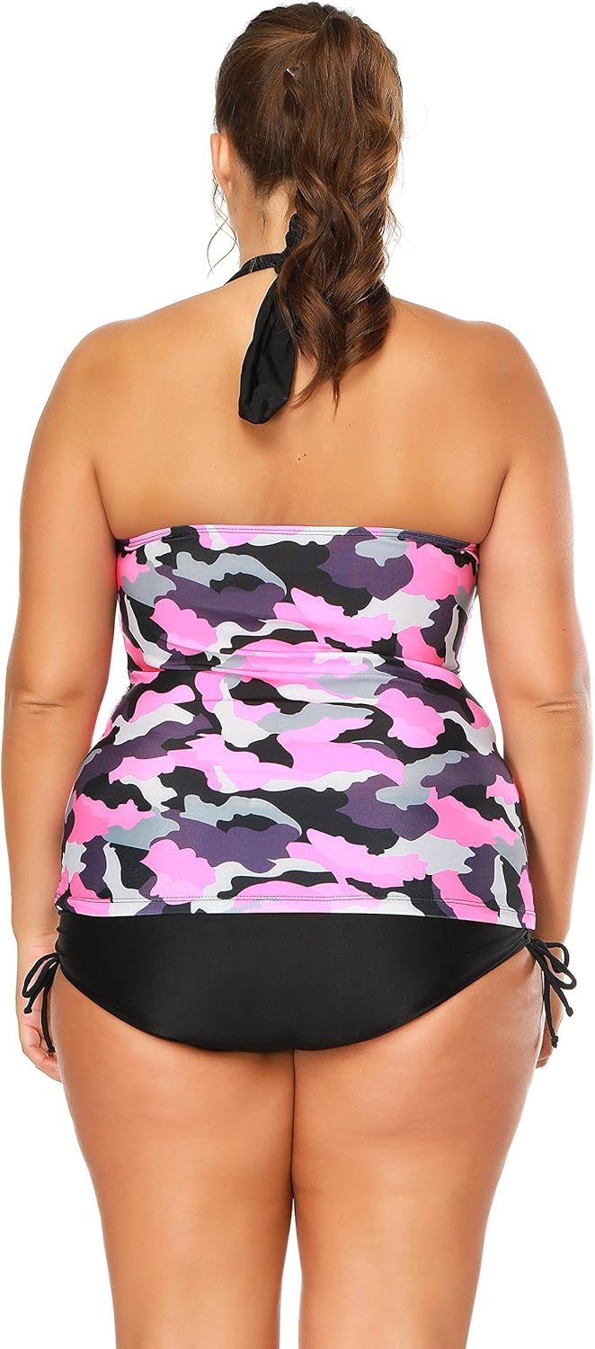 women's plus size pink camouflage clothing