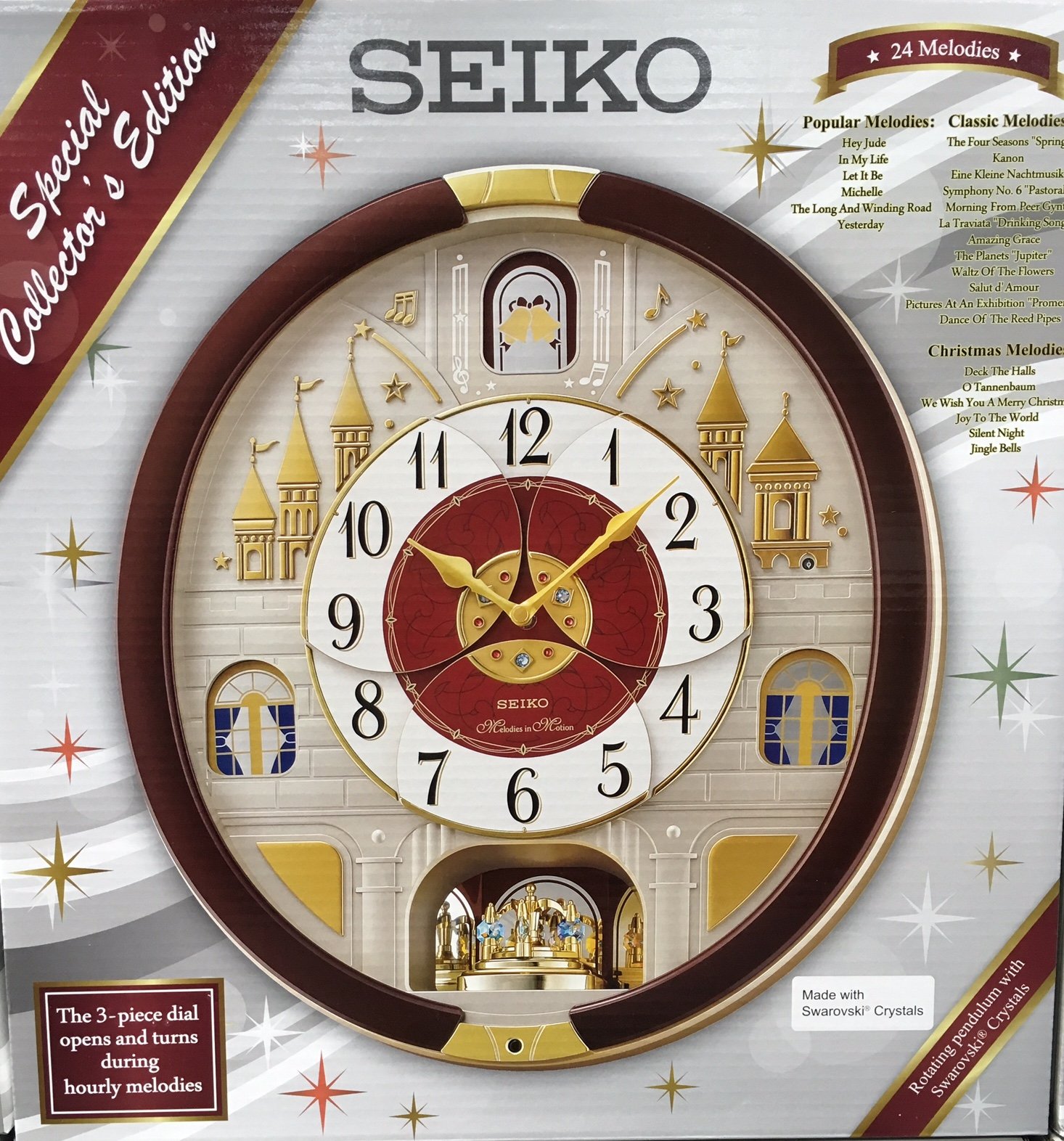 Seiko Collector Edition Melodies In Motion Wall Clock Swarovski