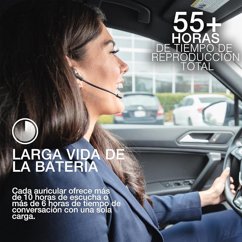 Auscultadores Bluetooth sem fios Work Buds com microfone - 55h