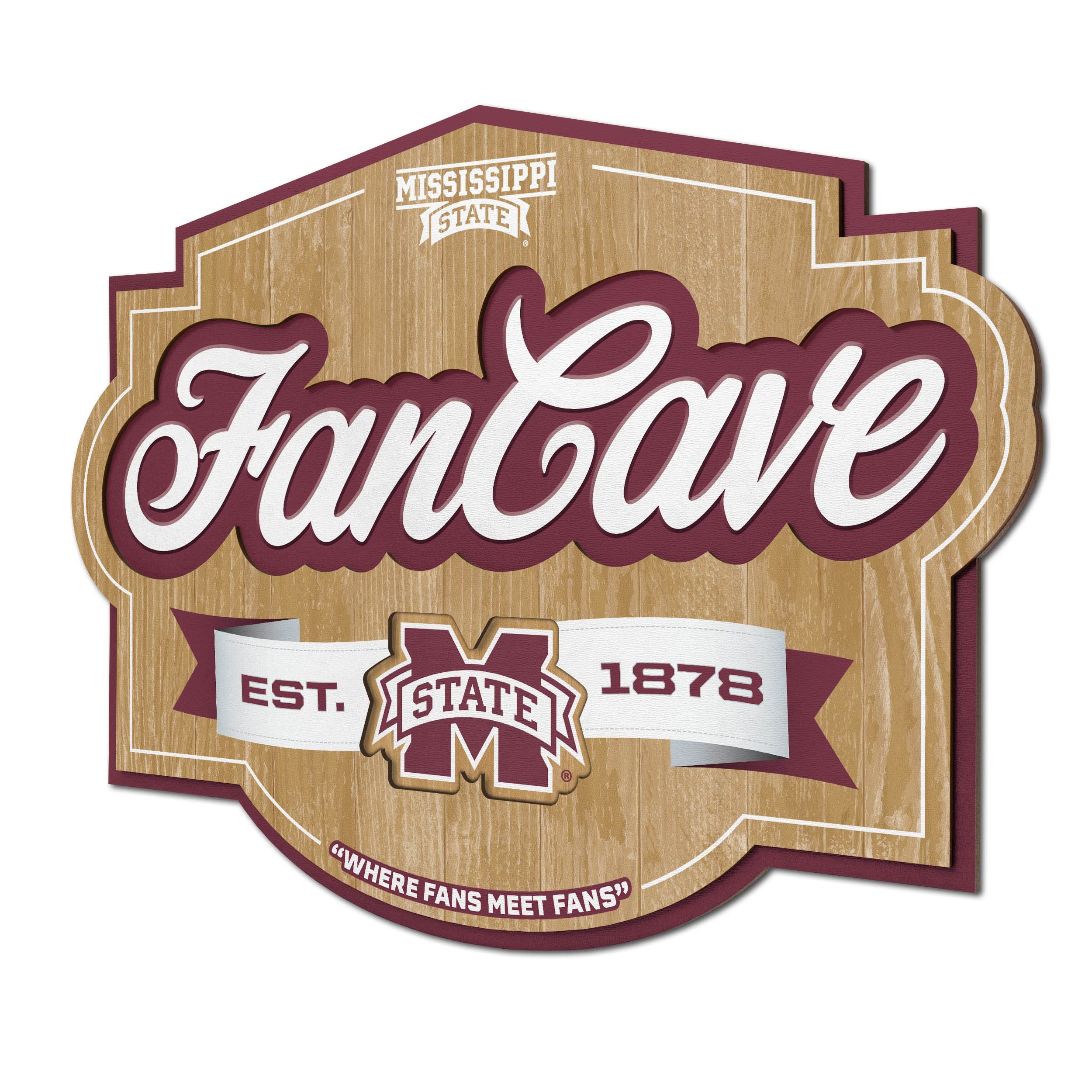 YouTheFan NCAA Mississippi State Bulldogs Fan Cave Sign Image