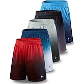 Liberty Pro 5 Pack: Mens Athletic Shorts, 9" Mesh Basketball Shorts Men Active Gym Shorts with Pockets