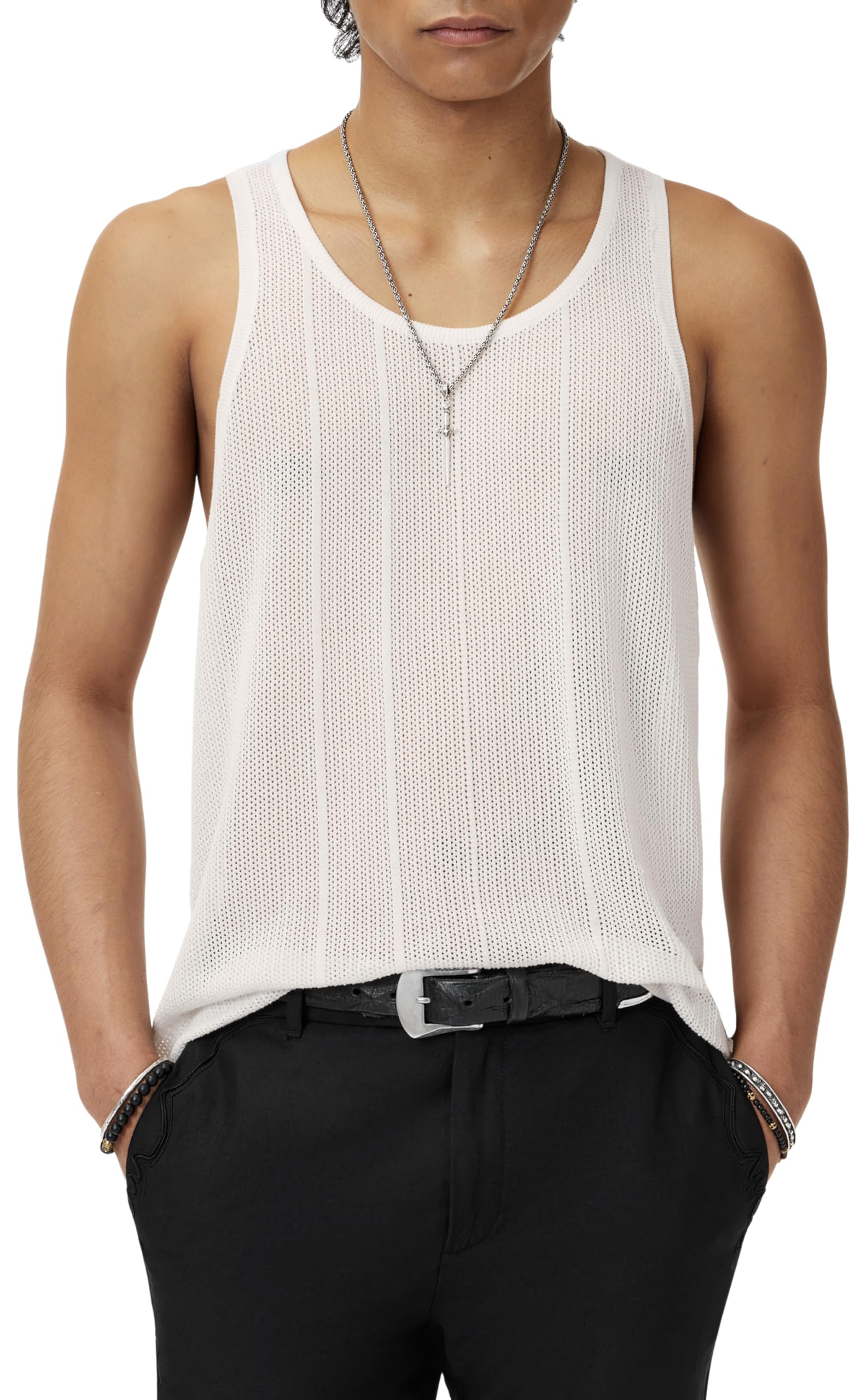 John Varvatos Men’s Ruiz Tank, White
