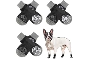 SCENEREAL Anti Slip Dog Socks for Hot/Cold Pavement to Prevent Licking Paws, Dog Grippy Socks for Senior Dogs Hardwood Floors Walking, Pet Boots & Paw Protectors for Indoor Outdoor