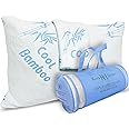 Kova Harper Cooling Rayon of Bamboo Pillows King Size for Sleeping, +1 Extra Washable Zippered Breathable Cover Soft Shredded Adjustable Memory Foam, Relieves Neck Pain for Back/Stomach/Side Sleeper