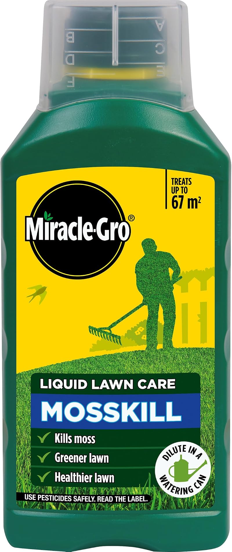 Miracle-Gro Mosskill Liquid Lawn Care 1L Concentrate 67m² Coverage