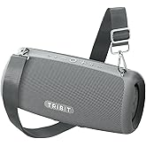 Tribit Portable Bluetooth Speaker StormBox Lava, 80W Loud Wireless Speaker, 24H Playtime, IP67 Waterproof, BT5.4, Custom EQ, XBass, Built-in Mic, TWS Pairing for Camping/Beach/Travel/Outdoor (Gray)