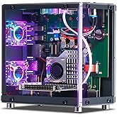 iUniker PiTower Aluminum Mini Tower Case for Raspberry Pi 5 with 1.3" OLED Display, Triple RGB Cooling Fans, NVMe SSD &amp; PCIe Support, Safe Shutdown Power Button, RTC, All Ports Accessible (Grey)
