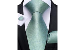 DiBanGu Ties for Men Extra Long Necktie With Pocket Square Cufflinks for Big and Tall Men Business Wedding Party