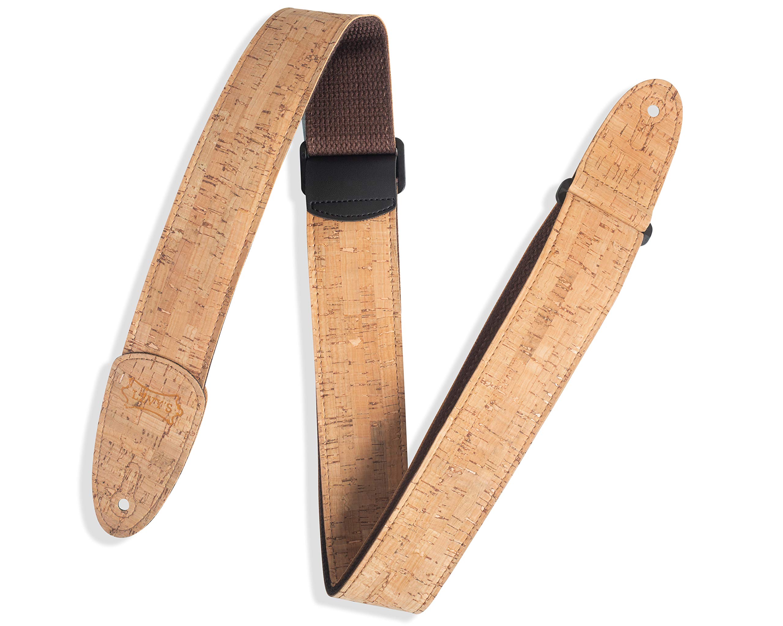 Levy's MX8-NAT Natural Cork on Tan Cotton Webbing w Cork Ends 2" - Natural