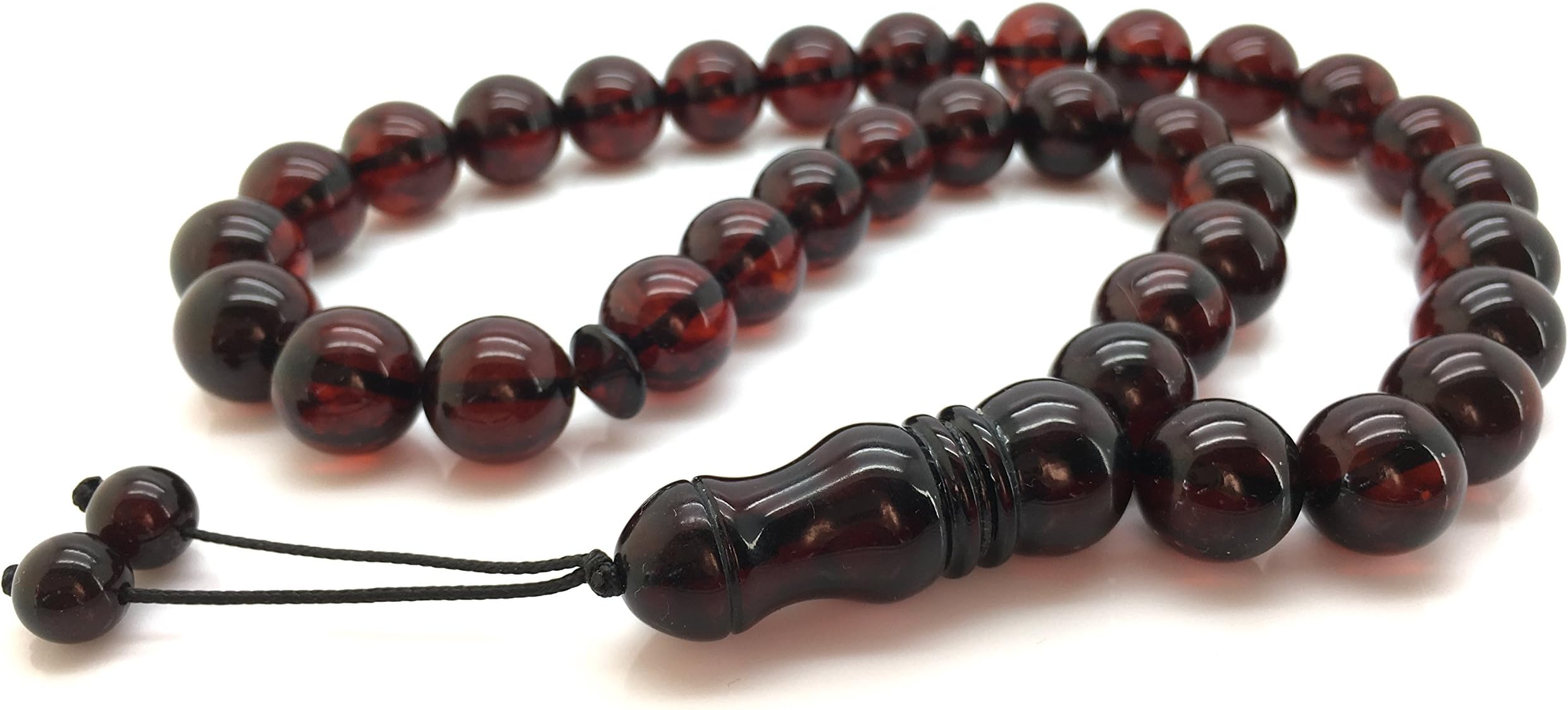 Natural Baltic Amber Tesbih Big Cherry Colour Beads 66,8g, ±14mm Size.