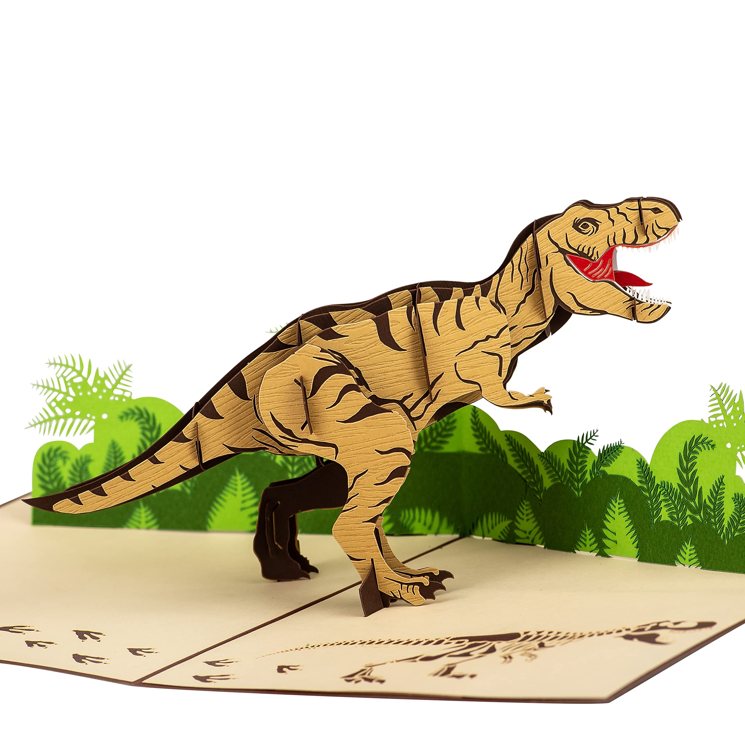 T-Rex Pop Up Card by DEVINE Popup Cards | 3D Birthday Dinosaur Card for Boys Grandson Kids