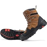 ROCKROOSTER Men's 8" Waterproof Work Boots for Landscaping, Maintenance, Transportation and Utilities, Composite Toe, EH AK869