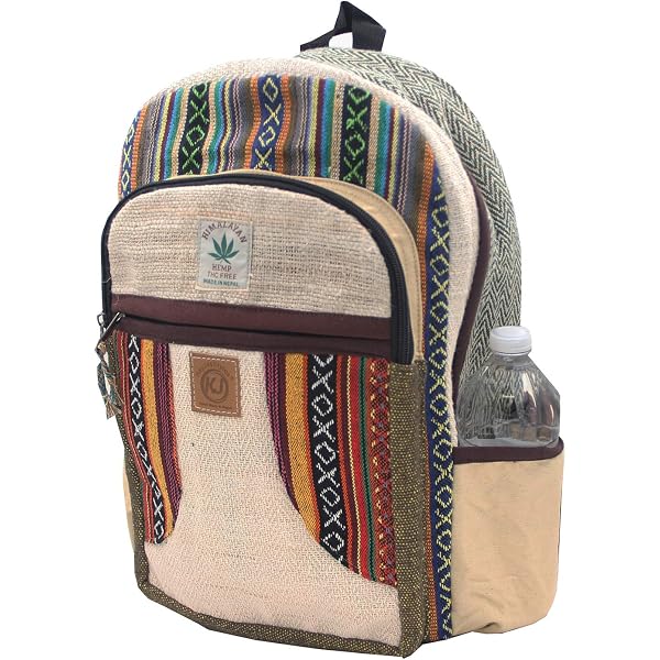 Zillion Craft Hanf-Rucksack Large – Handgefertigt Aus Natürlichem Hanf, Mit Laptopfach & Verstellbaren Trägern