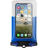 Aquapac Waterproof Phone Case, Large, Blue | iPhone and Android, Made in The UK, Hiking, Mountain Biking, Running Accessory, Floating, IPX8 certified to 30 ft deep.