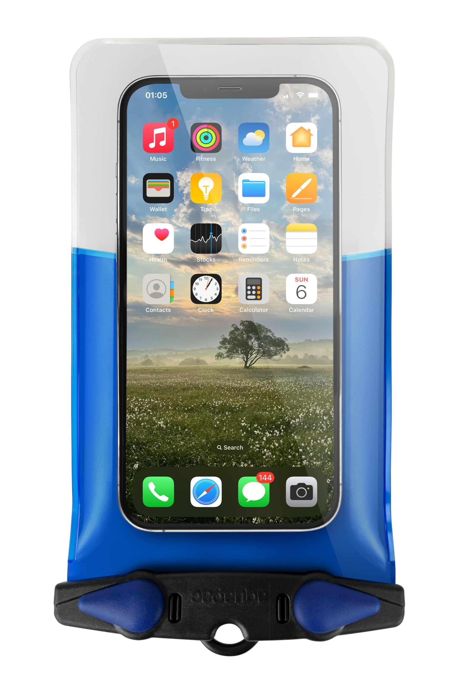 Photo 1 of Aquapac Waterproof Phone Case, Medium, Blue, Lanyard, iPhone and Android, Made in The UK, Hiking, Mountain Biking, Running Accessory, Travel Essential, 5 Year Warranty. IPX8 Certified to 30 ft deep.