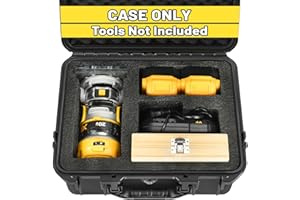 LOTOCASE Hard Case for Dewalt Router - Tool Bag for Dewalt 20V Max XR Cordless Woodworking Router Tool, Waterproof & Shockproof Box for Brushless DCW600B | Battery & Charger (Case Only)