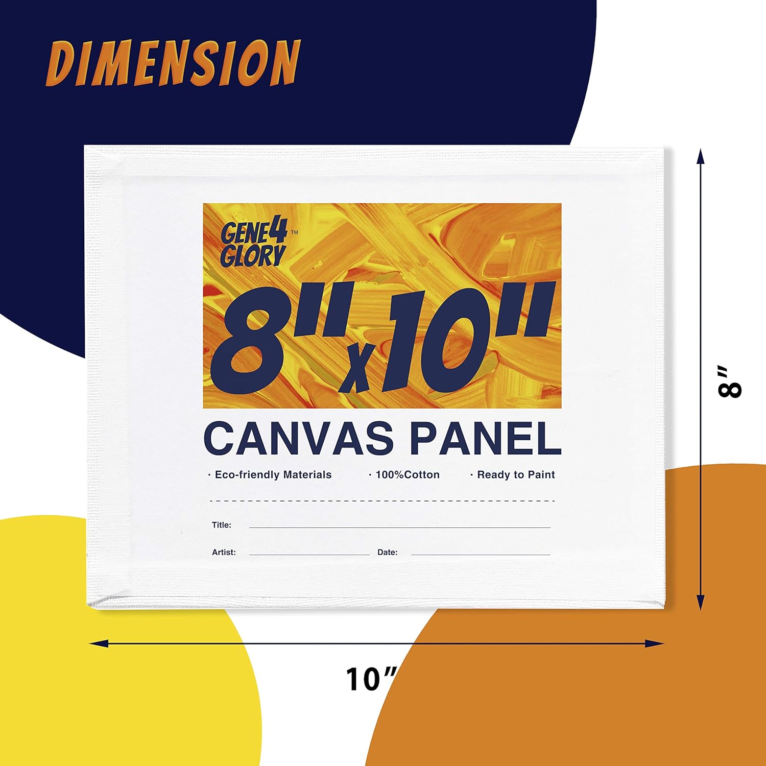 GENE4GLORY Canvas Panel 10 Pack - 8x10 Inch Artist Canvas Board for Painting: Paintings
