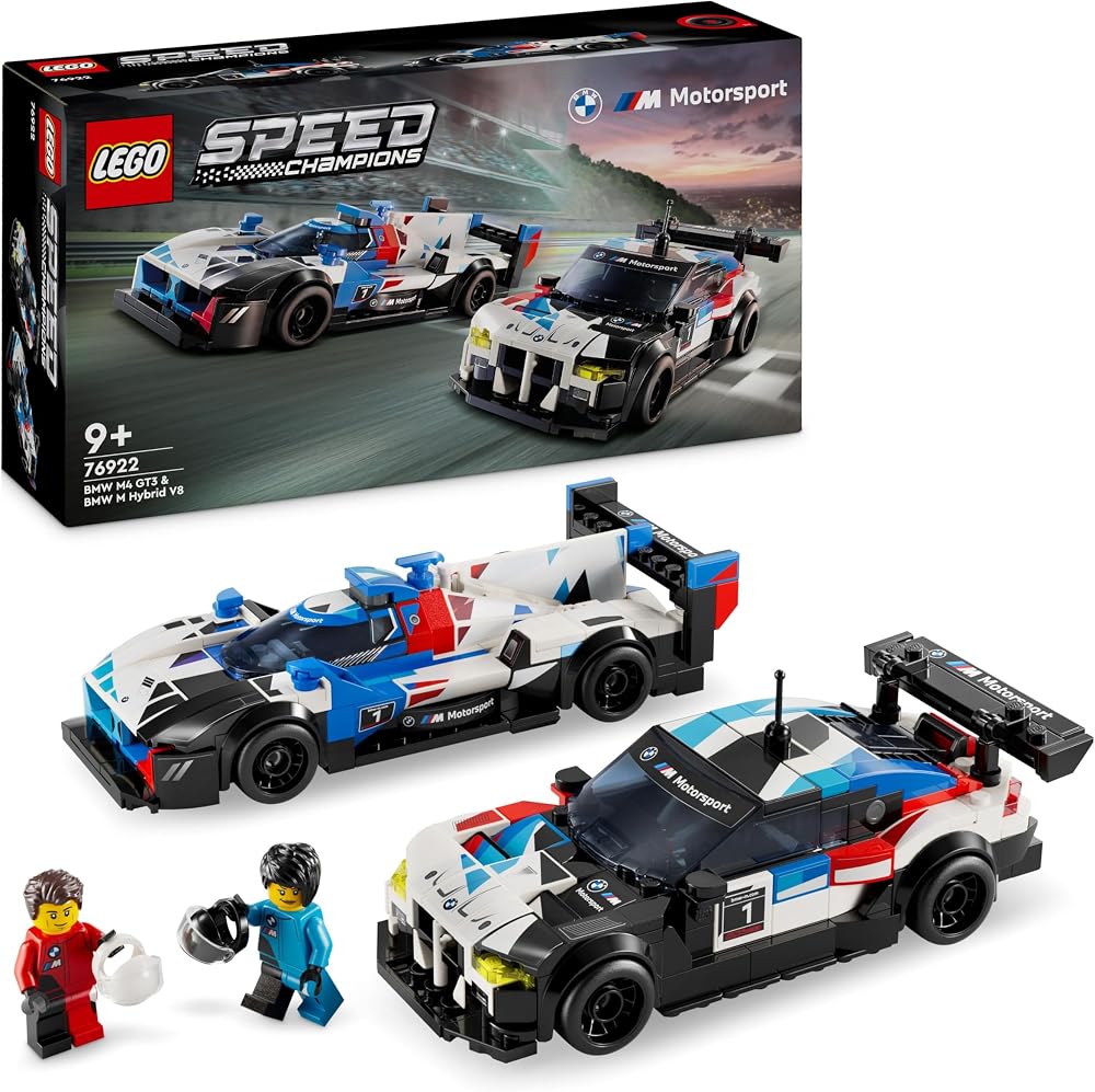 LEGO Speed Champions BMW M4 GT3 & BMW M Hybrid V8 Race Cars