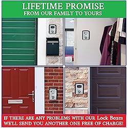 Key Lock Box with Code for Outside - Wall Mount