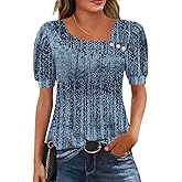 Lomon Womens Short Sleeve T Shirts Asymmetrical Neck Tops Business Blouses for Women Fashion 2026