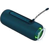 Fisher Portable Bluetooth Speakers IPX5 Waterproof Speaker, 14W PEAK Power Stereo Bluetooth Speaker, RGB Lights, TWS, BT 5.3, Built-in Mic, Hands Free Calling Speakers Bluetooth Wireless, Use Anywhere