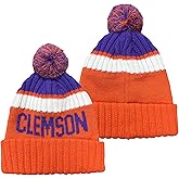 Ofxxu College Team Color Beanie - Fashion Knit Pom-Pom Hat Soft Headwear Cuffed Winter Hat Sport Fans Gift for Men Women Kids