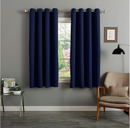 Rayyan Linen Thermal Woven Ring Top Eyelet Blackout Curtains