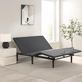 Zinus Nadia Adjustable Bed Frame, Electric Reclining Platform Bed Base, 5-Function Wireless Remote, Independent Head and Foot Incline, Easy, Tool-Free Assembly, Queen