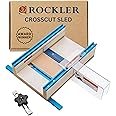 Rockler Small Parts Crosscut Sled - Table Saw Sled Kit Includes Blade Guard, Miter Track Stop - 900 Angle Small Moldings Crosscut